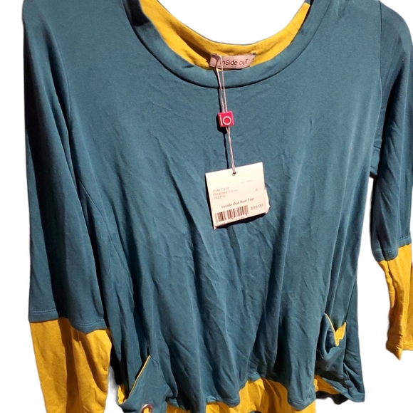 Reg $89 NWT Inside Out Multi color top size Small - Picture 2 of 2